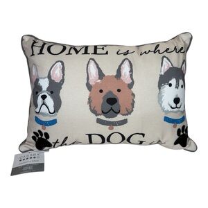 New With Tags Casaba Home Is Where The Dog Is Throw Pillow